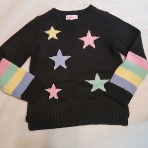 Design History Girls Black star sweater